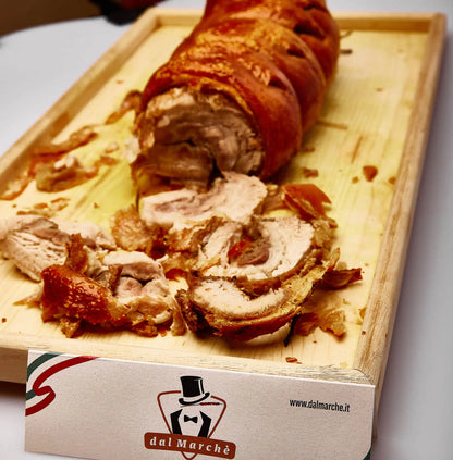 Porchetta cotta in dettaglio